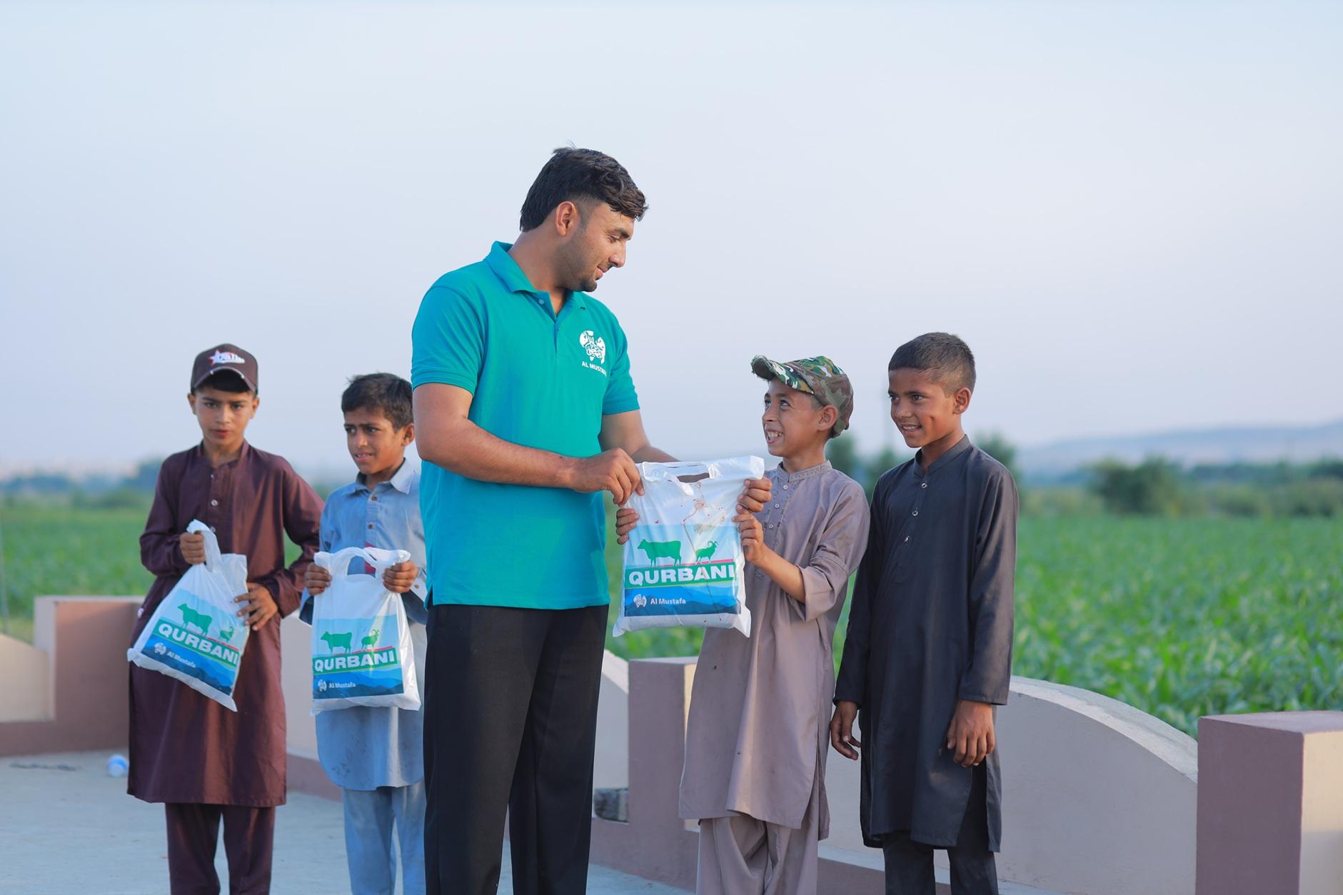 Quality assured Qurbani Qurbani meat distribution among kids