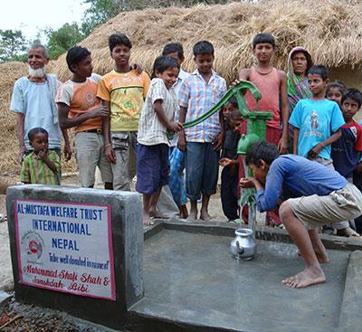 Photo of a water well sponsored by one of our amazing donor